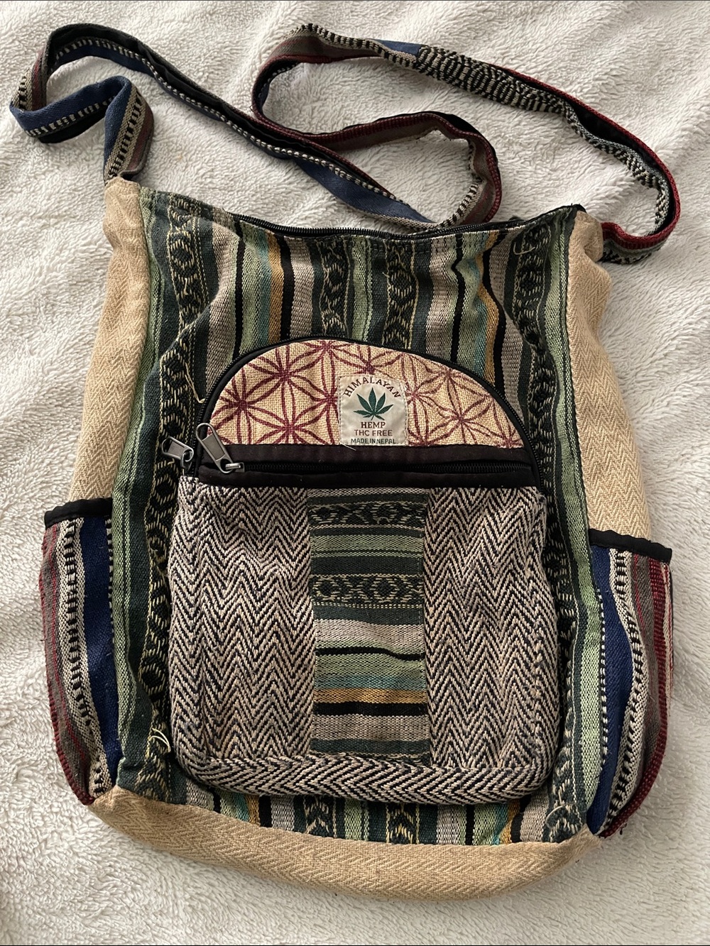 Himalayan crossbody bag unisex multi colored
